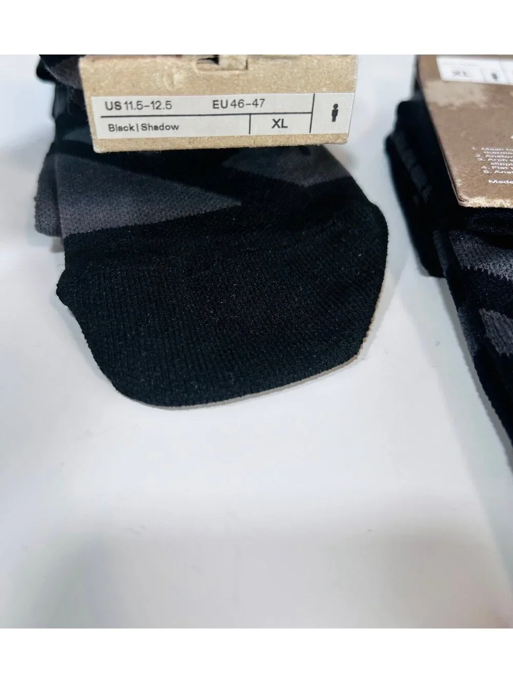 3 Pack NWT On Running Performance Mid Socks Black Shadow XL (11.5-12.5)